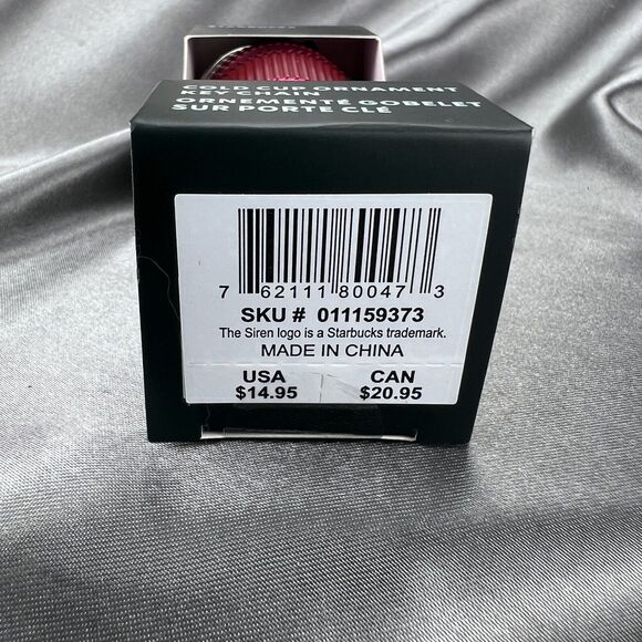 Starbucks Cold Cup Key Chain‎ Ornament Pleated Hot Pink Ombre 3" Tall 2024 Gifts - Picture 9 of 9